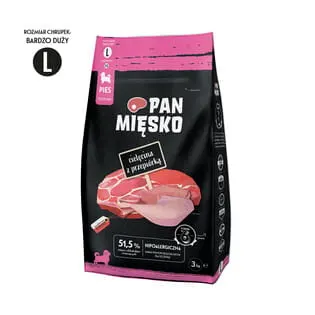Pan Mięsko Karma sucha dla psa Cielęcina z przepiórką (szczeniak) L 1 kg na wagę