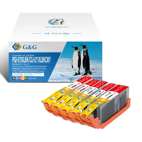 Tusz G&G zamiennik Canon PGI-570XLBK/CLI-571BK/C/M/Y - CMYK, 20,4 ml
