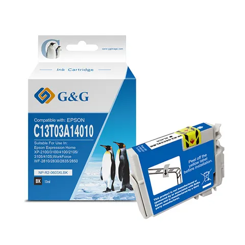 Tusz G&G zamiennik Epson C13T03A14010 - czarny, 500 stron