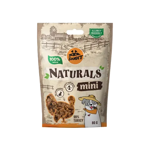 Mr. Bandit Przysmak Naturals Mini z indykiem dla psa 80 g