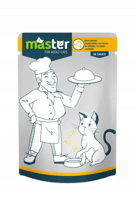 Master Karma mokra dla dorosłych kotów z kurczakiem w sosie 80 g