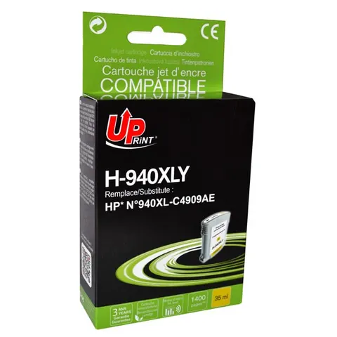 Tusz UPRINT zamiennik HP C4909AE - żółty, 35 ml