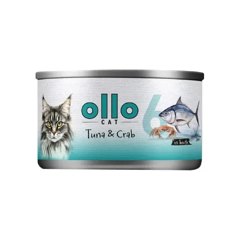 Ollo Cat nr 6 Tuńczyk i krab – mokra karma uzupełniająca dla kota 70 g