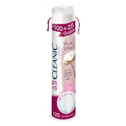 CLEANIC Płatki kosmetyczne do demakijażu PURE EFFECT, 125 szt