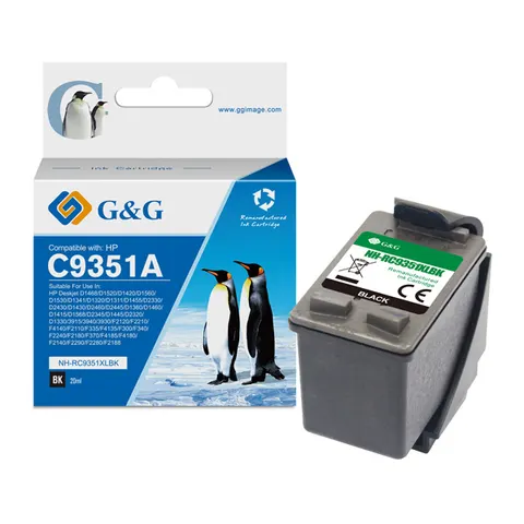 Tusz G&G zamiennik HP C9351A - czarny, 16 ml