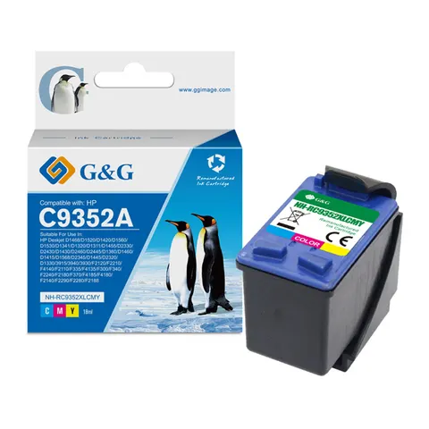 Tusz G&G zamiennik HP C9352A - CMY, 16 ml
