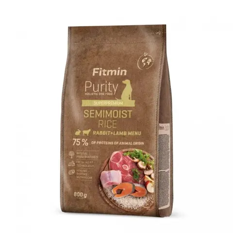 FITMIN PURITY PÓŁWILGOTNA RICE RABBIT & LAMB 800 g (królik i jagnięcina)