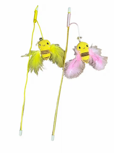 Wędka dla kota Bee Różowa