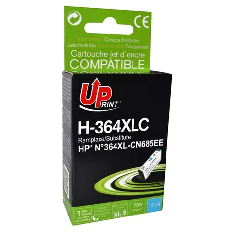 Tusz UPRINT zamiennik HP CB323EE - cyan, 12 ml