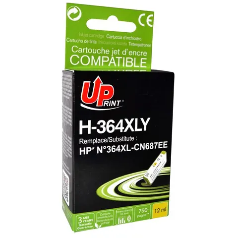 Tusz UPRINT zamiennik HP CB325EE - żółty, 12 ml