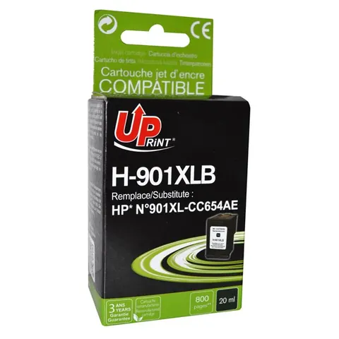 Tusz UPRINT zamiennik HP CC654AE - czarny, 20 ml