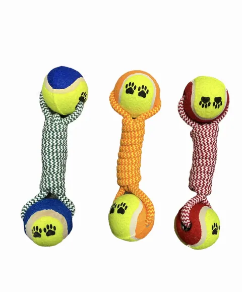 Zabawka sznurowa Tenis Hantel Pomarańczowa