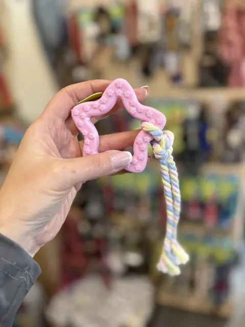 Zabawka gumowa Puppy Gwiazdka Różowa