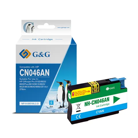 Tusz G&G zamiennik HP CN046AE - cyan, 1500 stron