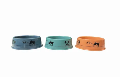 Miska plastikowa Animal L Szara