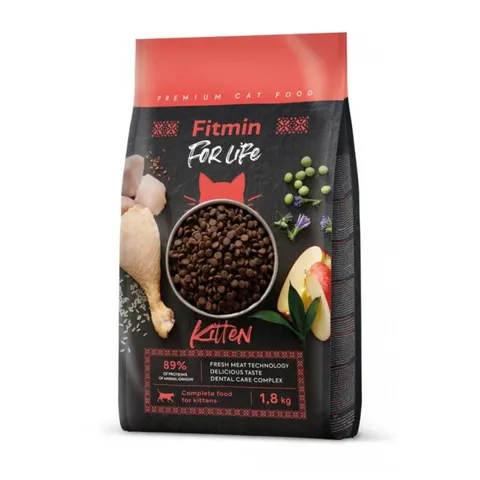 Fitmin For Life Kitten sucha karma dla kociąt bez pszenicy i kukurydzy 1,8 kg