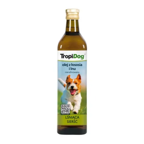 Tropidog Olej z Łososia i Lnu dla Psów na Sierść i Skórę 750 ml