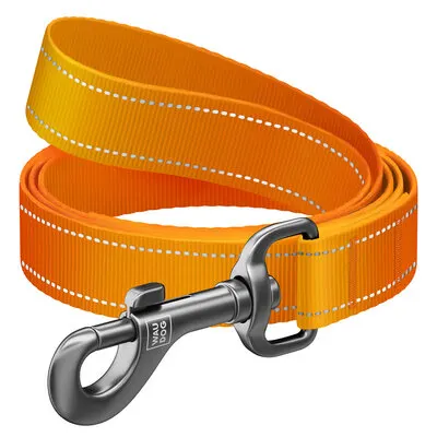 WAUDOG Nylon Mono smycz dla psa – odblaskowa, 300 cm, pomarańczowa S