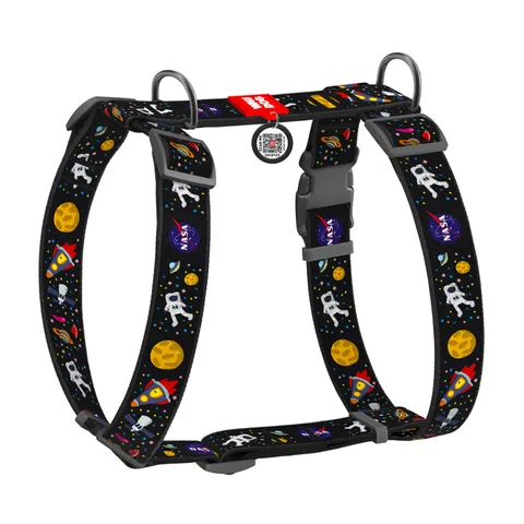 WAUDOG Nylon szelki dla psa anatomiczne – QR adresówka, wzór NASA, XL