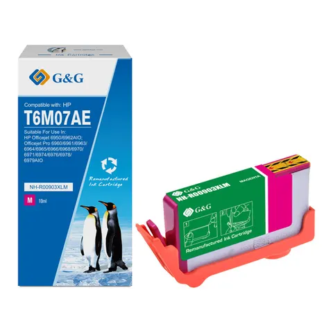 Tusz G&G zamiennik HP T6M07AE - magenta, 825 stron