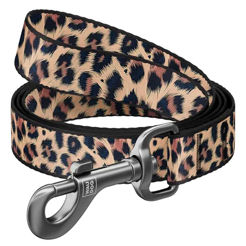 WAUDOG Nylon smycz dla psa – 300 cm, wzór Lampart, L-XXL