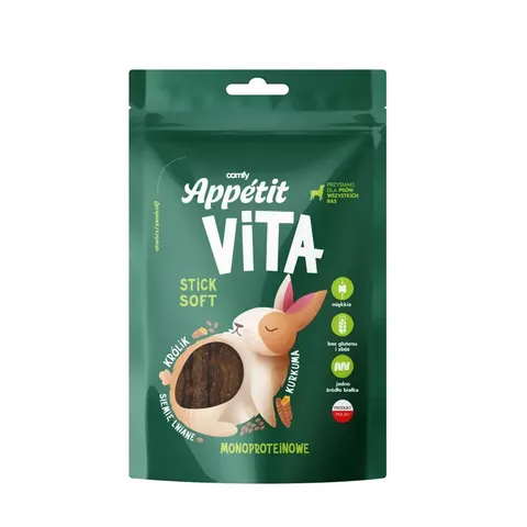 Comfy Appetit Vita Stick Soft Królik – monobiałkowy przysmak dla psa 80g