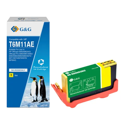 Tusz G&G zamiennik HP T6M11AE - żółty, 825 stron