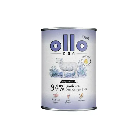 Ollo Plus Kolagen Jagnięcina – mokra karma dla psa na stawy 400 g