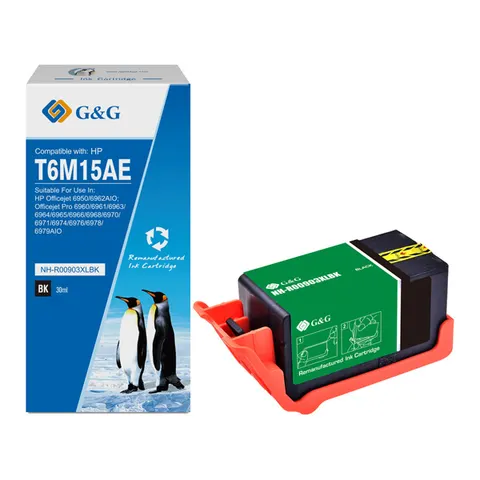 Tusz G&G zamiennik HP T6M15AE - czarny, 825 stron