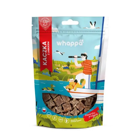 Whappa Monoproteinowe kostki treningowe dla psa – Kaczka z jabłkiem 70 g