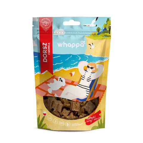 Whappa Monoproteinowe kostki treningowe dla psa – Dorsz z morelą 70 g
