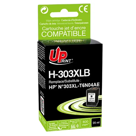 Tusz UPRINT zamiennik HP T6N04AE - czarny, 600 stron