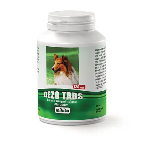 Mikita Dezo Tabs – tabletki neutralizujące zapach dla psów, 120 szt.