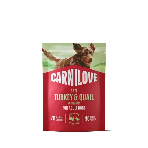 Carnilove Dog Pouch Paté z indykiem i przepiórką 300 g – mokra karma dla dorosłych psów