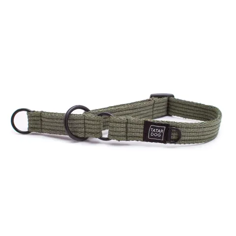 Obroża dla psa półzaciskowa NATURAL khaki