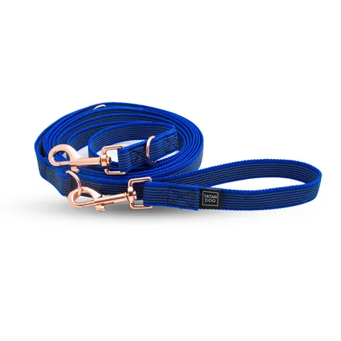 Smycz przepinana dla małego psa FIT niebieska 2-4m