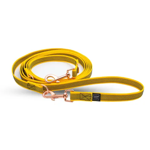 Smycz przepinana dla małego psa FIT żółta 2-4m