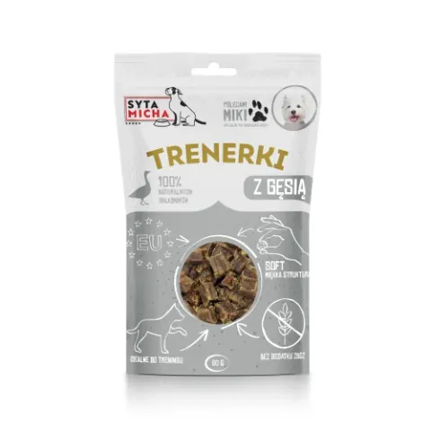 SYTA MICHA Trenerki z Gęsią dla Psa 80g