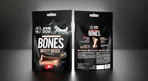 JOHN DOG Dental Chews Soft Bones Insect Based - Kości z Białkiem Owadów 2 x 60g