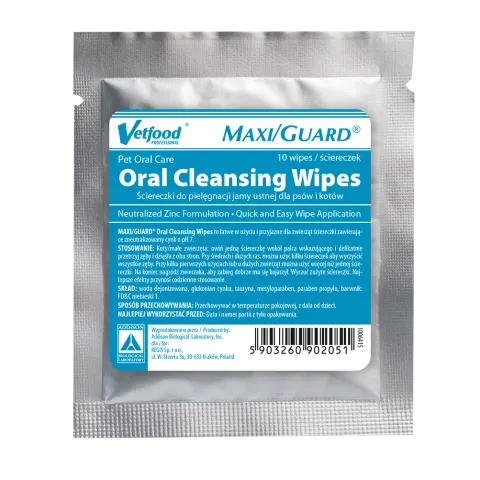 VETFOOD MAXI/GUARD Oral Cleansing Wipes 10 szt