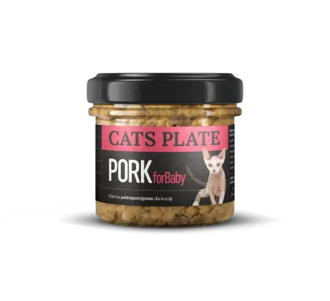 Cats Plate for Baby Pork 100g
