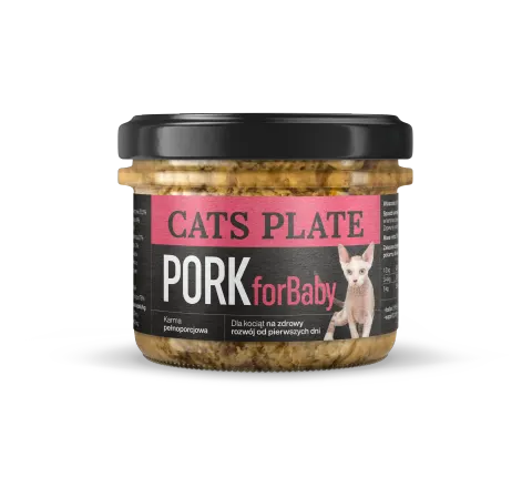 Cats Plate for Baby Pork 180g