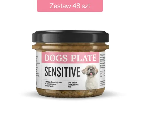 Zestaw 48 słoików - Dogs Plate Sensitive 180g - oszczędzasz 141 PLN