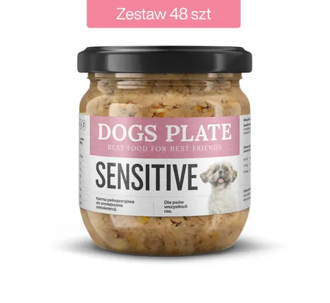 Zestaw 48 słoików - Dogs Plate Sensitive 360g - oszczędzasz 213 PLN