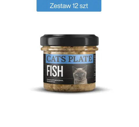 Zestaw 12 słoików - Cats Plate Fish 100g - oszczędzasz 8 PLN