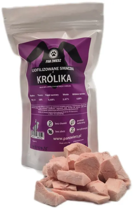 Pan Zwierz Liofilizowane smaczki z królika 70g