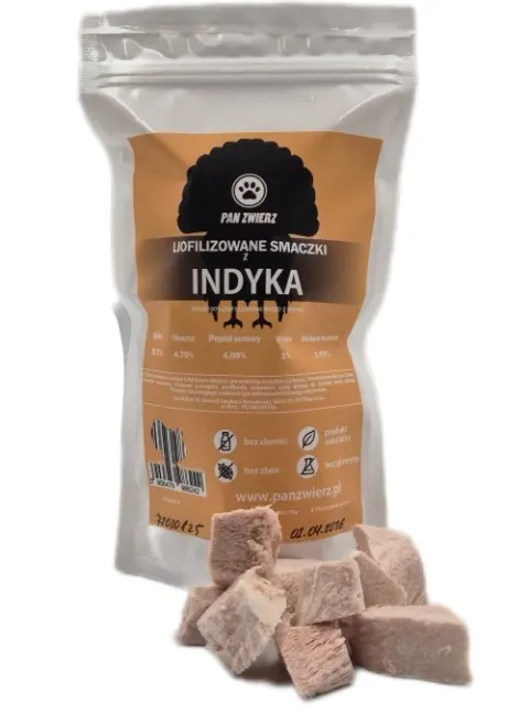 Pan Zwierz Liofilizowane smaczki z indyka 70g