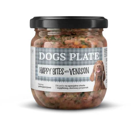 Dogs Plate Happy Bites z sarną 380g