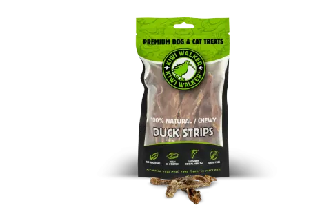 Kiwi Walker 100% Kaczka paski Przysmak suszony powietrzem 100g