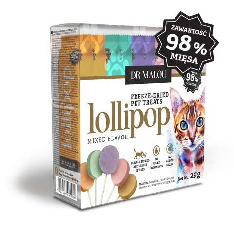 Dr Malou Liofilizowane lizaki mięsne dla kotów – mix smaków 25g